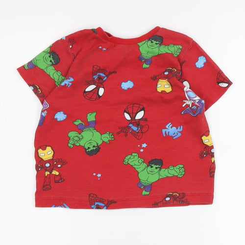 Marvel Boys Red Graphic Print T-Shirt, Size 3-4 Years