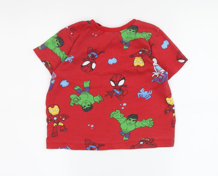 Marvel Boys Red Graphic Print T-Shirt, Size 3-4 Years