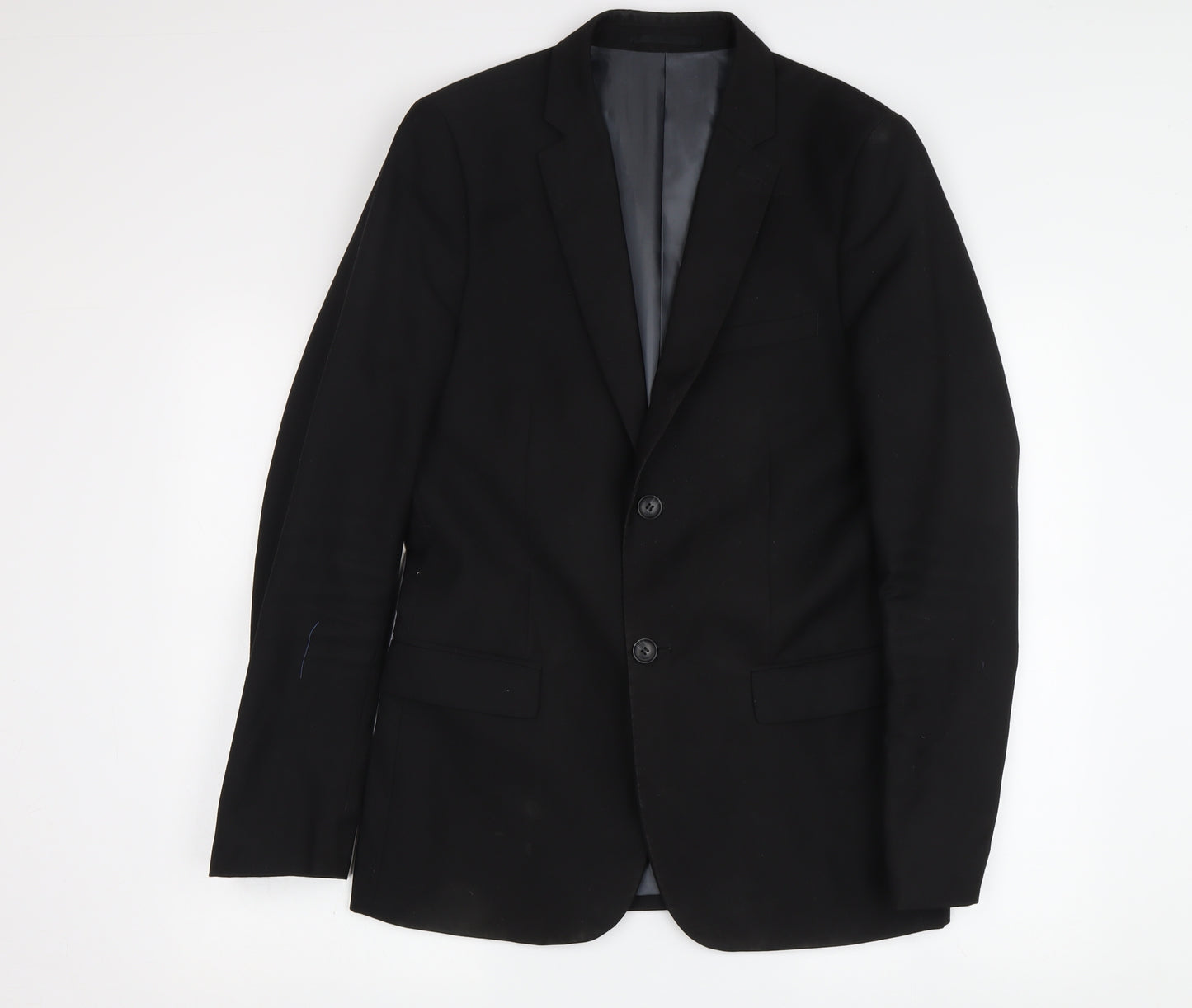 Topman Men's Black Slim Fit Blazer, Size 36