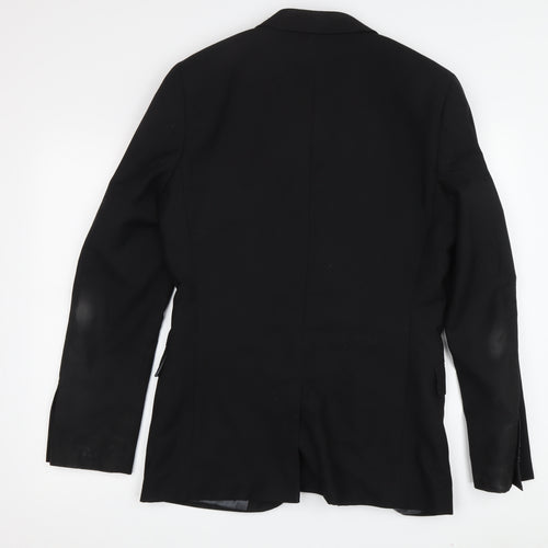 Topman Men's Black Slim Fit Blazer, Size 36