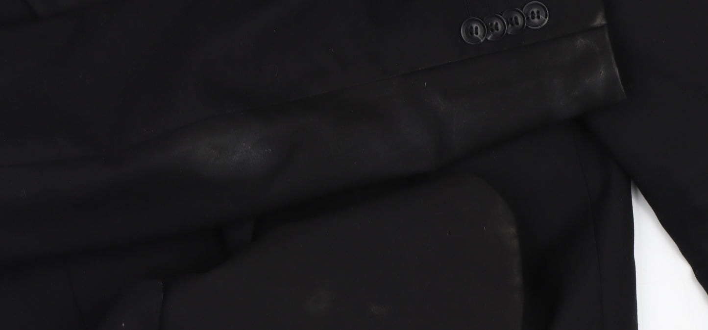 Topman Men's Black Slim Fit Blazer, Size 36