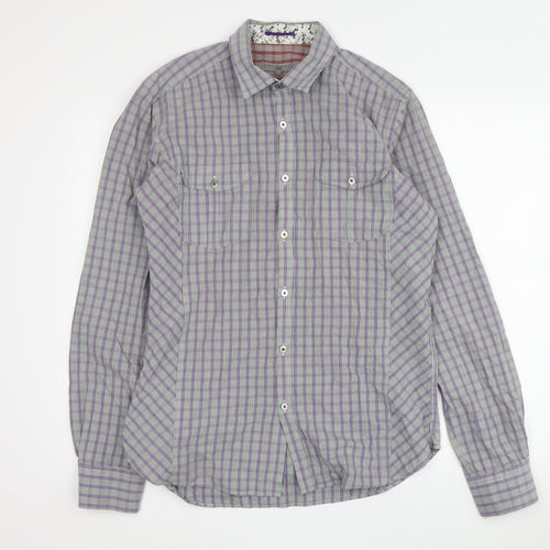 Ted Baker Men's Multicoloured Check Shirt - Size 4