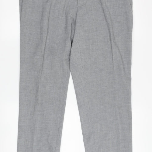 Marks and Spencer Men's Grey Slim Fit Trousers