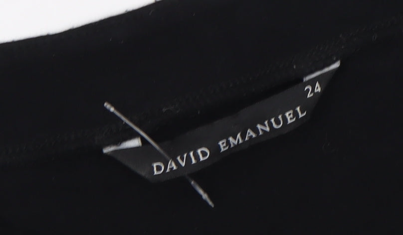 David Emanuel Women's Black & Beige Top - Size 24