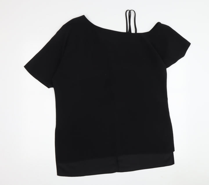River Island Women's Black Off-Shoulder Blouse, Size 12
