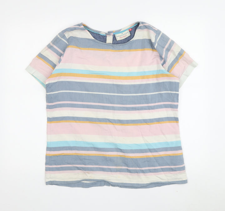 Brakeburn Women's Multicoloured Striped T-Shirt, Size 14