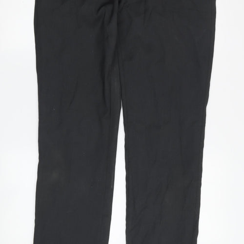 Topman Men's Black Dress Pants - Size 32, Regular Fit