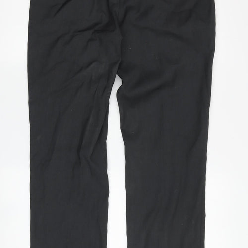 Topman Men's Black Dress Pants - Size 32, Regular Fit