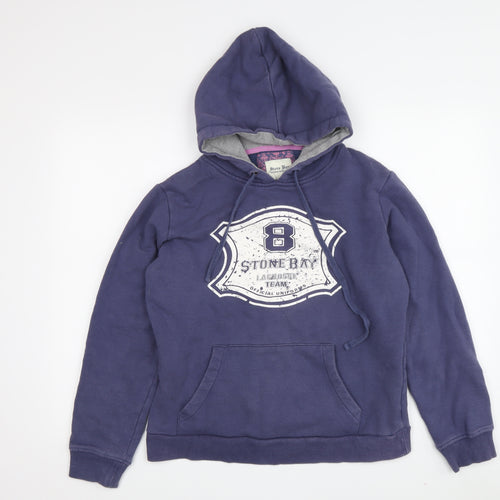 Stone Bay Women's Blue Hoodie, Size 12, Cotton Blend