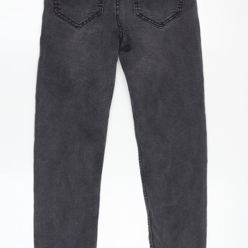 Bershka Girls Grey Straight Jeans, Size 6 - Stylish & Comfy