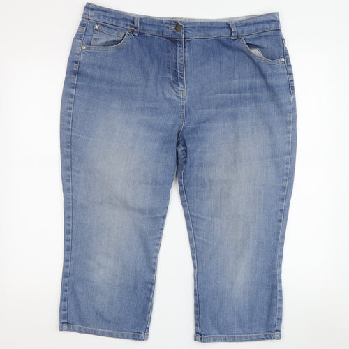 Maine Women's Blue Cropped Jeans Size 16