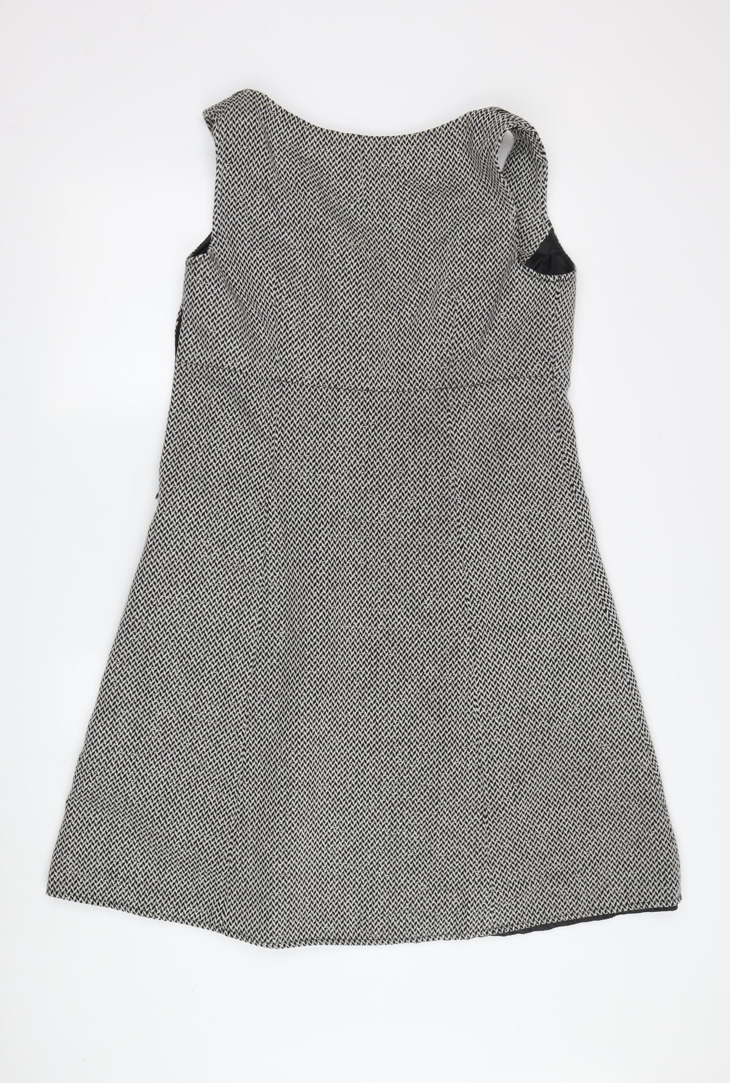 Spencer Women's Grey A-Line Dress - Size 14, Classic Style