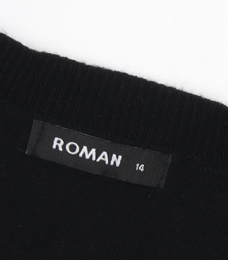 Roman Women's Black Pullover Jumper Size 14