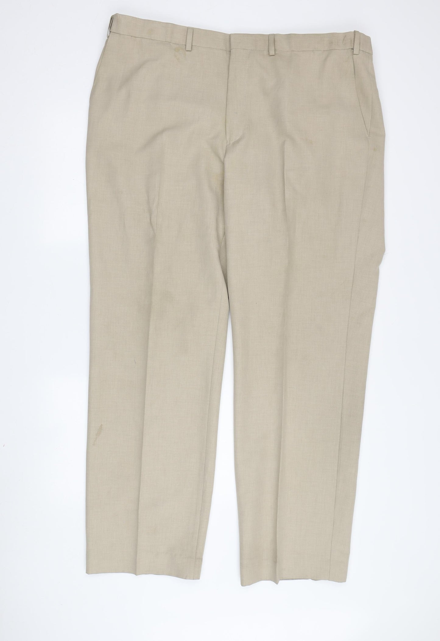 Marks & Spencer Mens Beige Travel Trousers Size 42