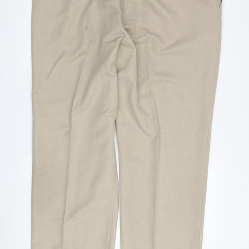 Marks & Spencer Mens Beige Travel Trousers Size 42