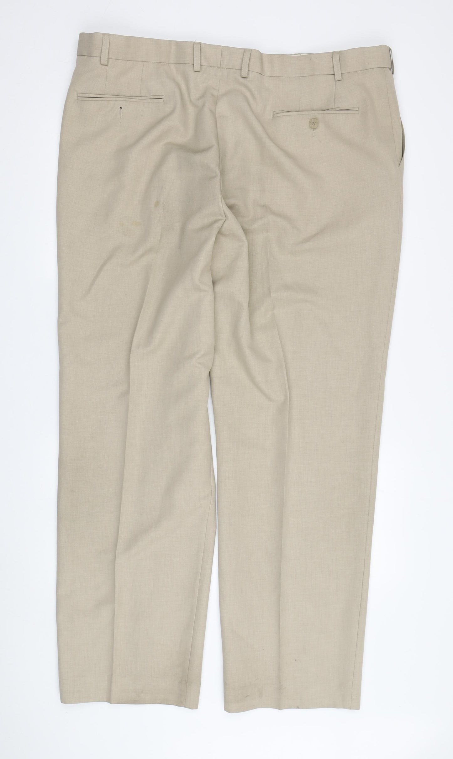 Marks & Spencer Mens Beige Travel Trousers Size 42
