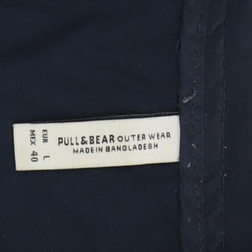 Pull & Bear Men's Blue L Windbreaker Jacket
