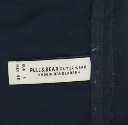 Pull & Bear Men's Blue L Windbreaker Jacket