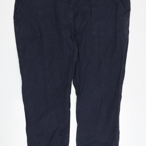 White Stuff Women’s Blue Cargo Trousers Size 22