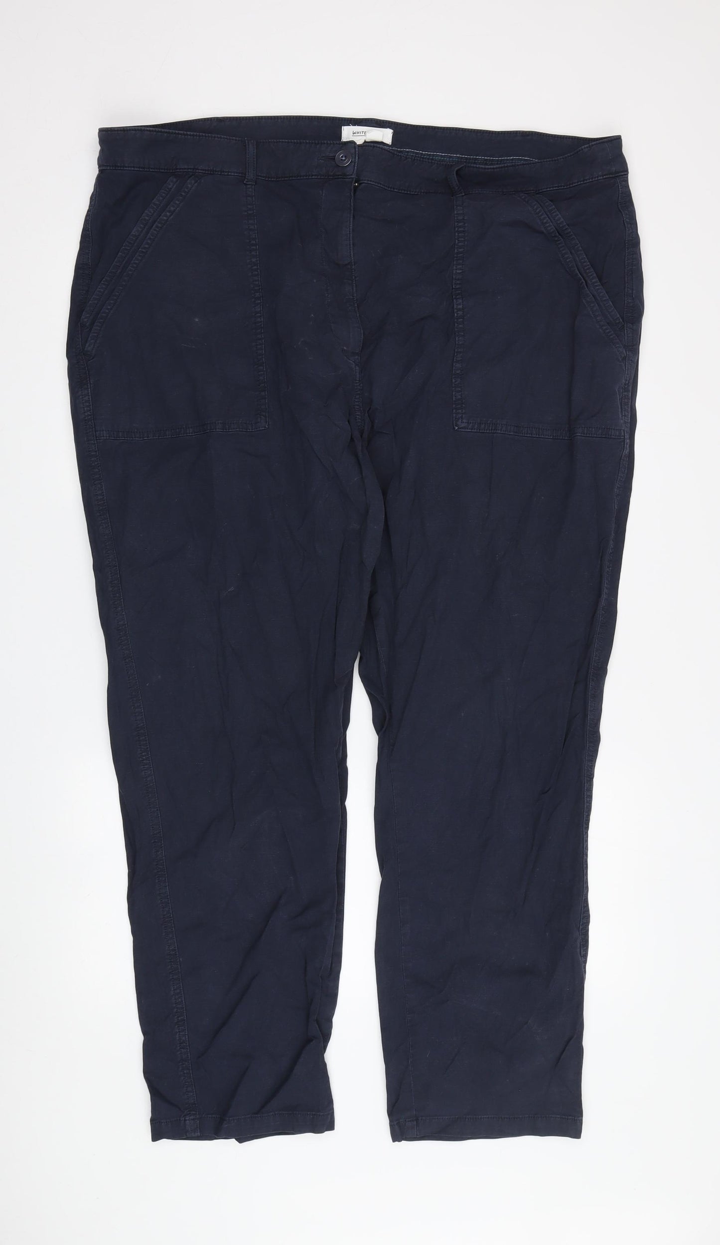 White Stuff Women’s Blue Cargo Trousers Size 22