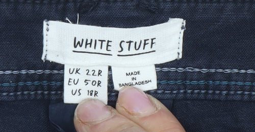 White Stuff Women’s Blue Cargo Trousers Size 22