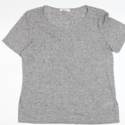 Oasis Women's Grey T-Shirt - M, Short Sleeve, Casual