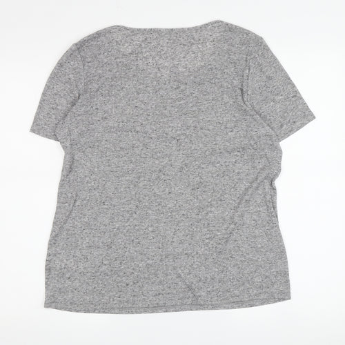 Oasis Women's Grey T-Shirt - M, Short Sleeve, Casual