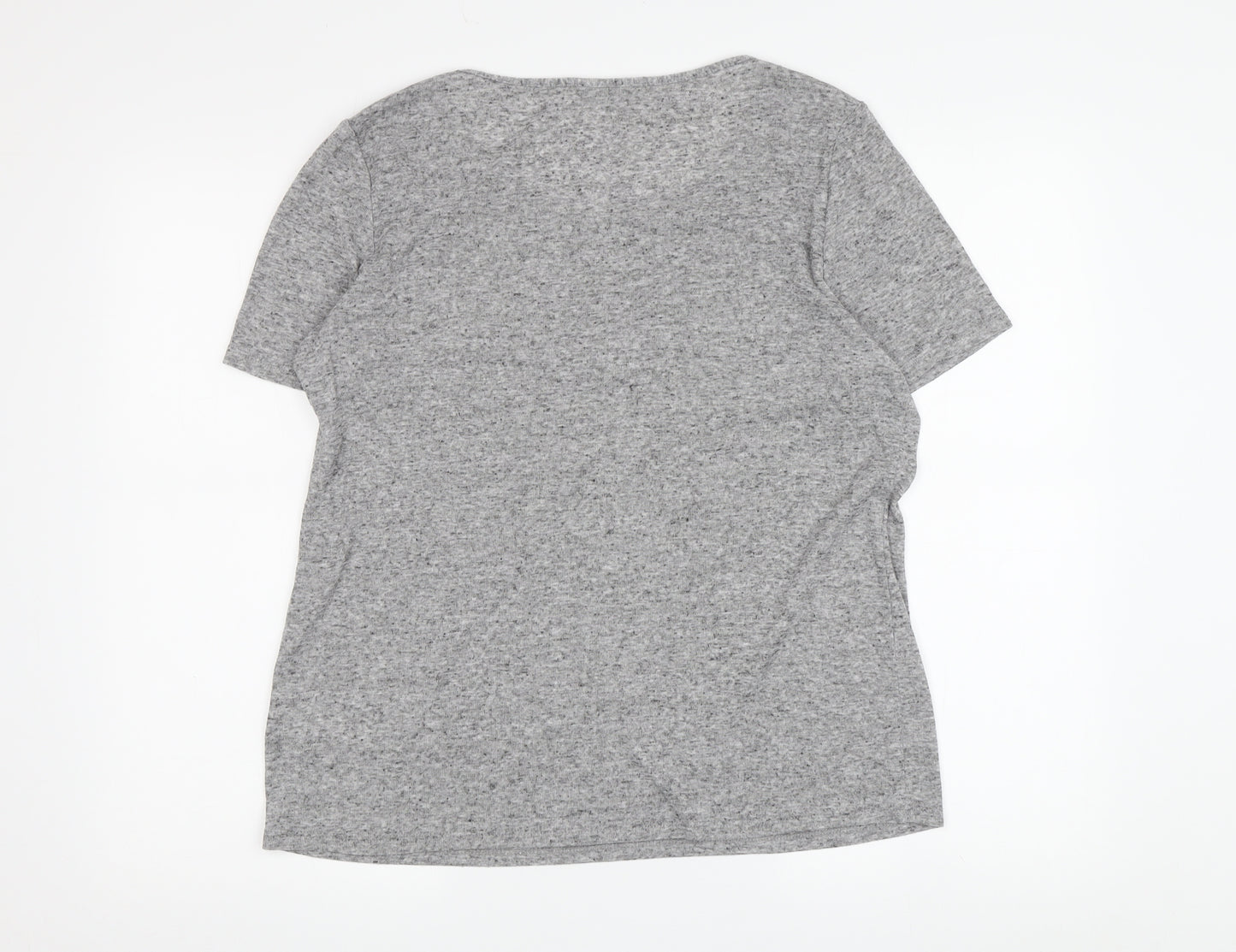 Oasis Women's Grey T-Shirt - M, Short Sleeve, Casual