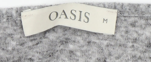 Oasis Women's Grey T-Shirt - M, Short Sleeve, Casual