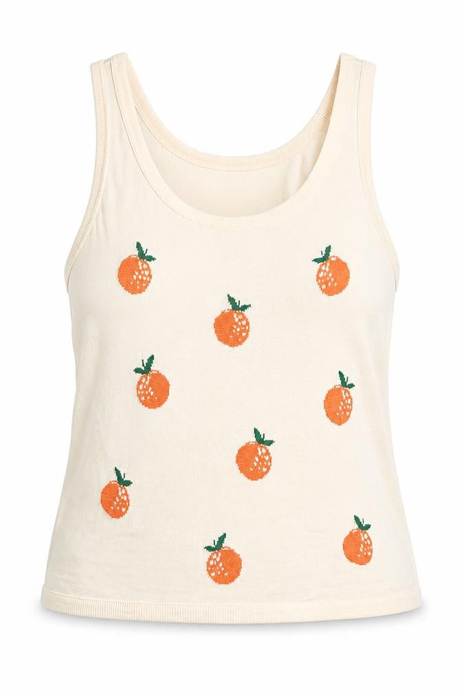 LOU & GREY Ivory Sleeveless Knit Vest L Women's Casual