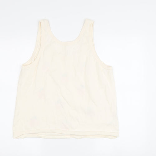 LOU & GREY Ivory Sleeveless Knit Vest L Women's Casual