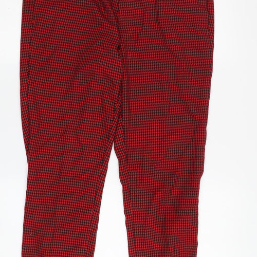 Topman Men's Red Straight Trousers 30W 30L