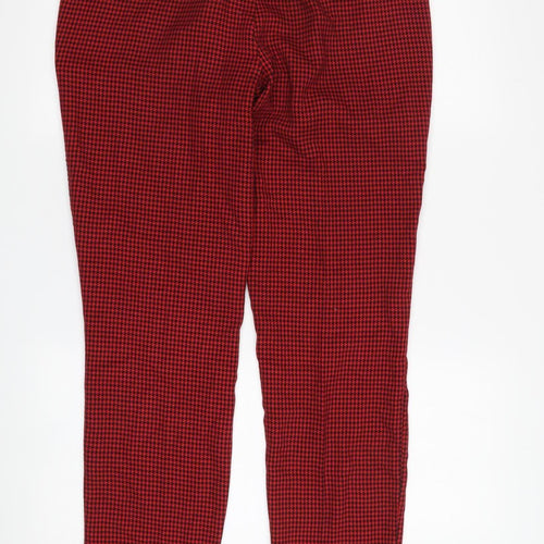 Topman Men's Red Straight Trousers 30W 30L
