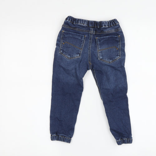 Next Girls Blue Skinny Jeans with Elastic Waist, Size 4 Years