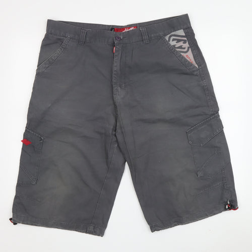 Billabong Men's Grey Cargo Shorts, Size 34, Cotton Canvas