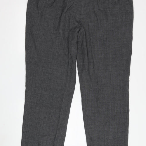 Marks and Spencer Men's Grey Regular Fit Trousers, Size 44