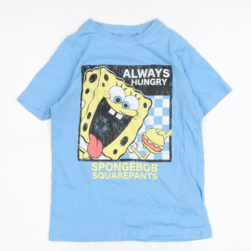 Tu Boys Blue SpongeBob T-Shirt, Size 6, Fun Graphic Design