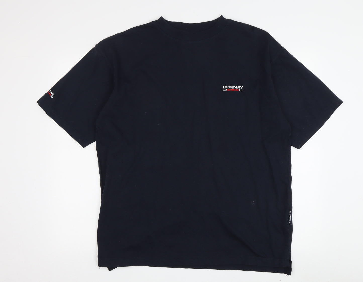 Donnay Men's Black Cotton Crew Neck T-Shirt, S