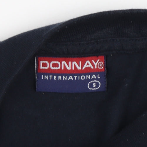 Donnay Men's Black Cotton Crew Neck T-Shirt, S