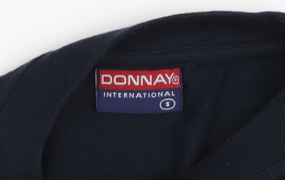 Donnay Men's Black Cotton Crew Neck T-Shirt, S
