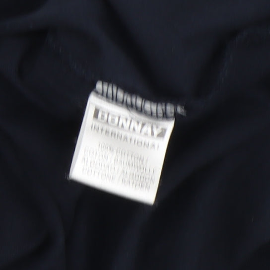 Donnay Men's Black Cotton Crew Neck T-Shirt, S