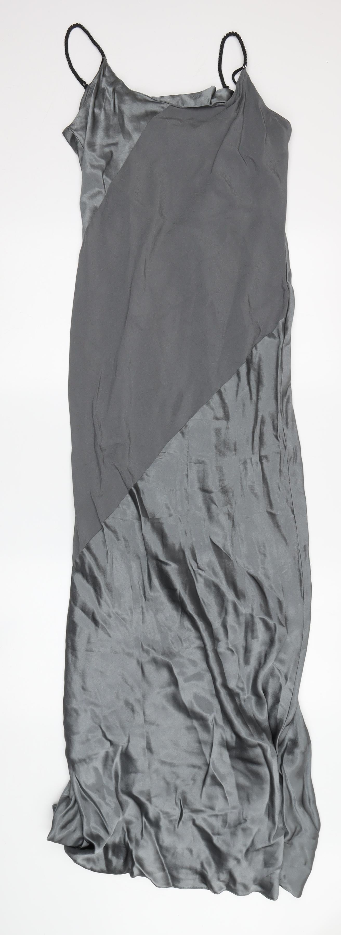 Wallis Grey Slip Dress, UK 12, Women's Classic