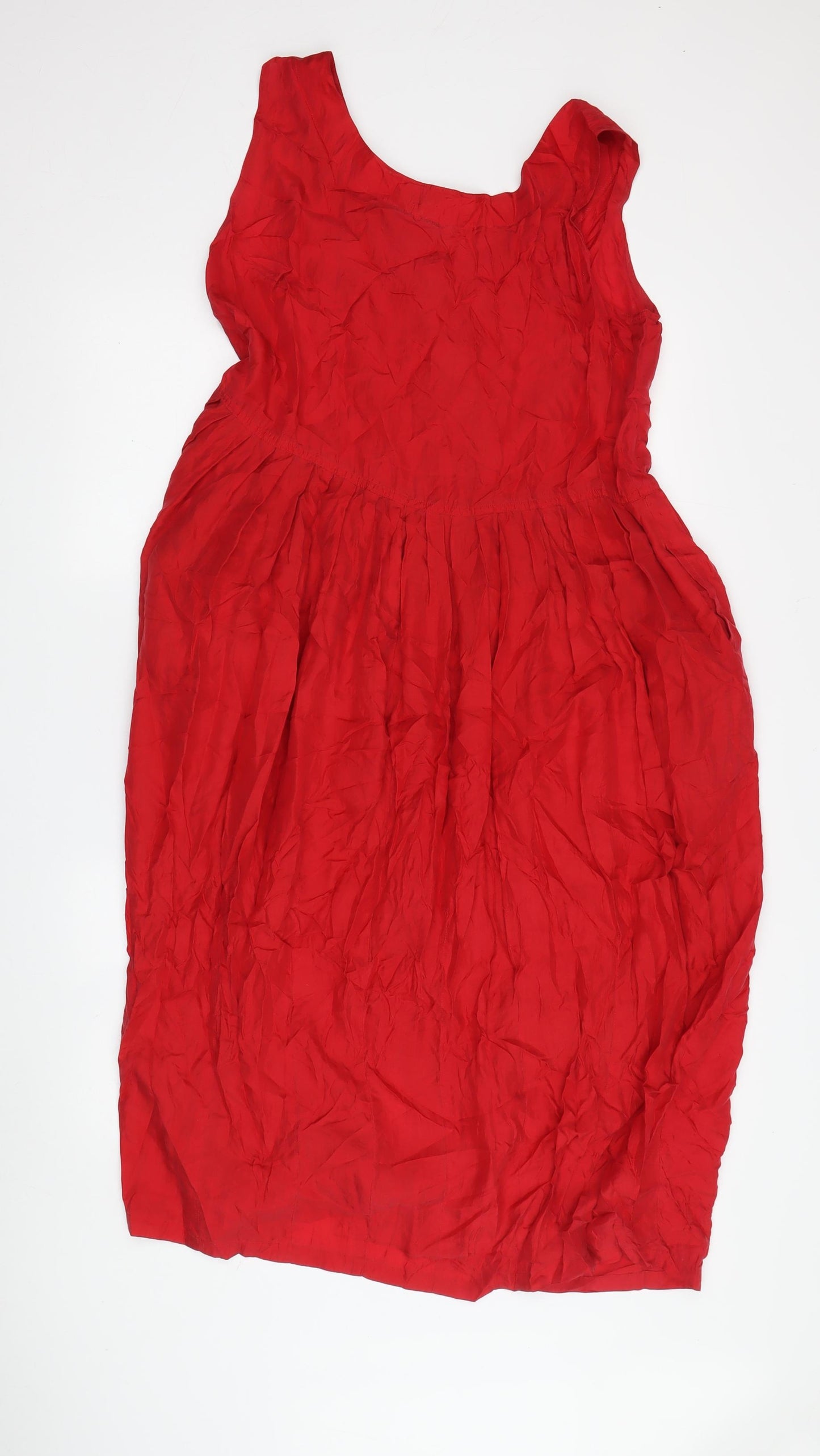 Warehouse Women's Red Sleeveless Button Dress Size 12