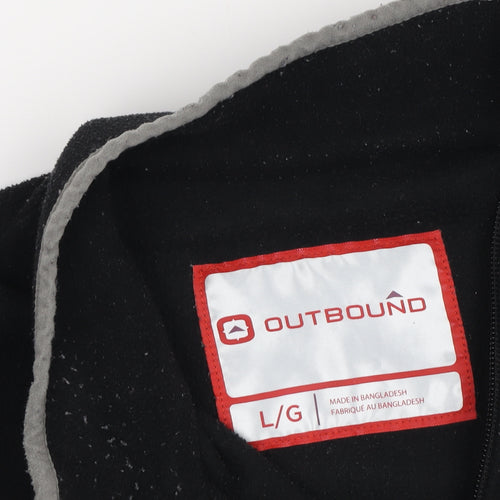 Outbound Men's Black Fleece Jacket L - Casual Lightweight
