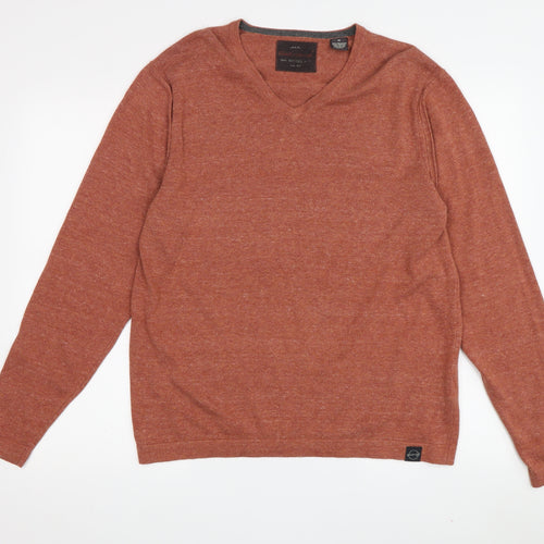 Original Vintage Men's Red M Pullover V-Neck Jumper
