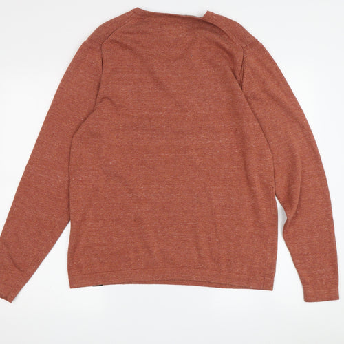 Original Vintage Men's Red M Pullover V-Neck Jumper