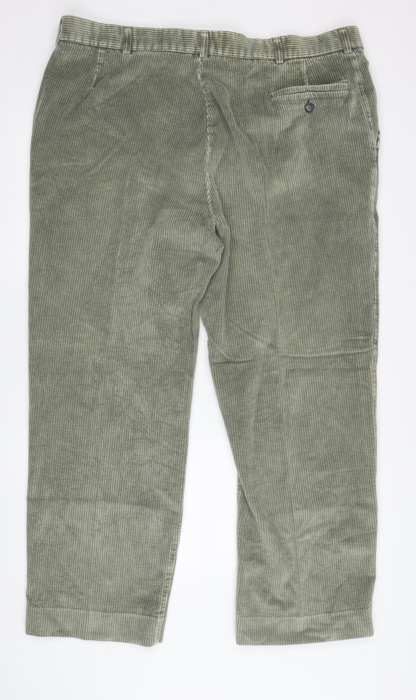 Marks and Spencer Men's Green Chino Trousers - Size L