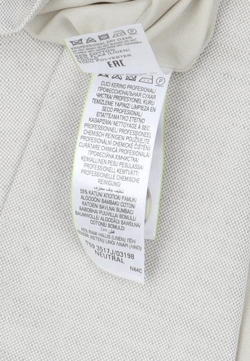 M&S Men's Beige Blazer Size 44, Linen-Cotton Blend, New