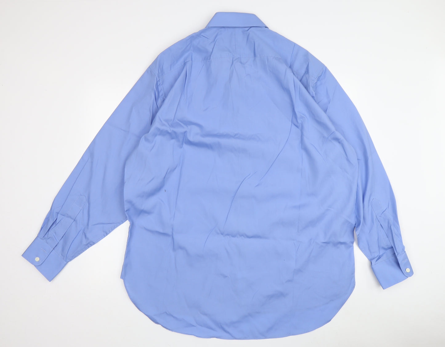 Charles Tyrwhitt Men Blue Dress Shirt Size 17.5 Regular