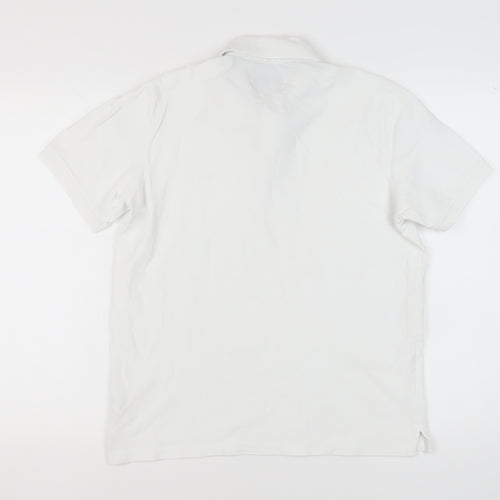 Jack Wills Men's White Polo Shirt - Size S, Classic Style